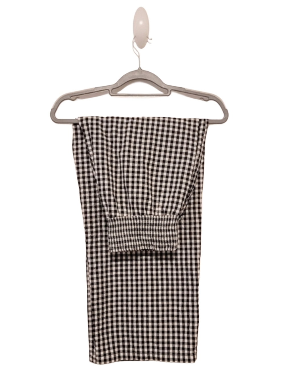 Gingham Printed Black & White Palazzo Pants - Picture 2 of 3